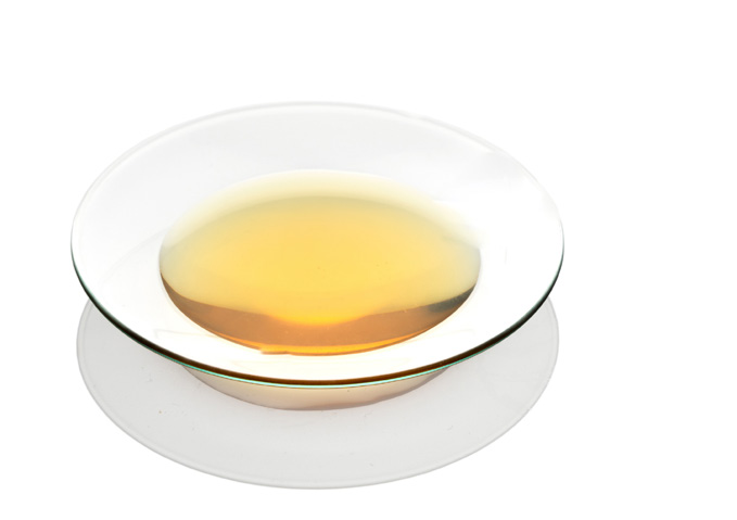 Cannabinoid distillate in a laboratory dish