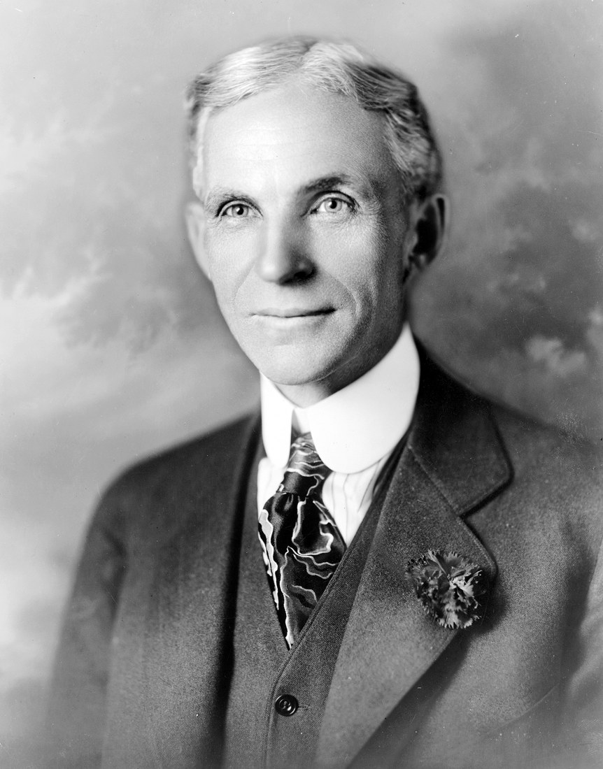 Henry Ford in a formal portrait taken around 1919